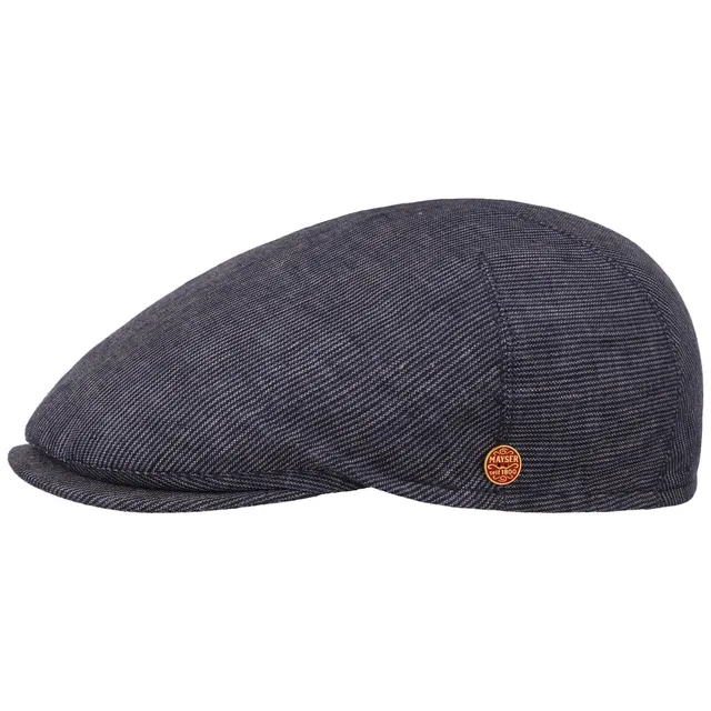 mayser-sidney-fine-stripes-flatcap-herren-leinen-flatcap image 1