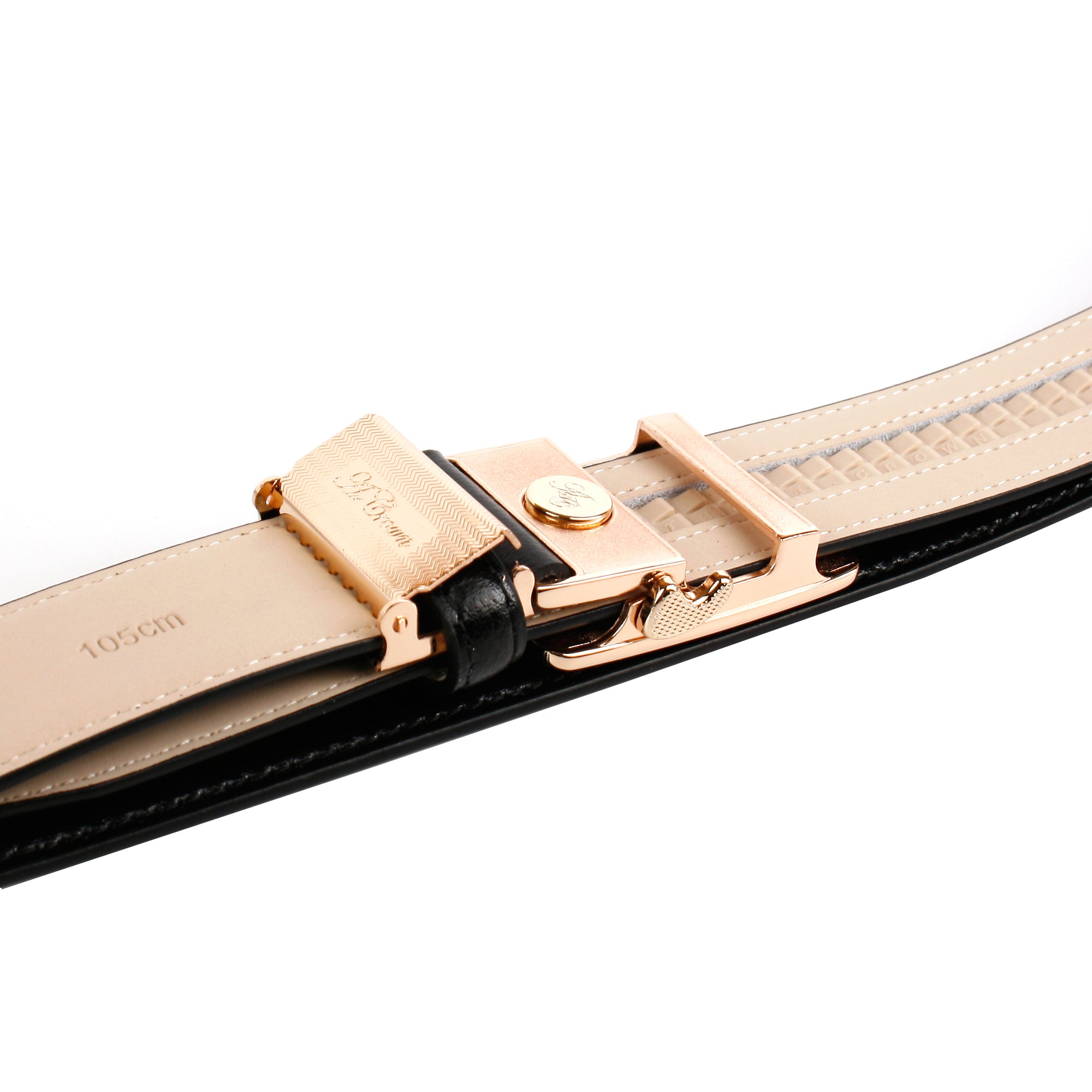 anthoni-crown-herren-lederg-rtel-schwarz-mit-automatikschlie-e-gold-47t11-3-5-cm image 2