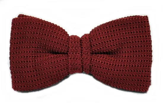 ascot-strickschleife-uni-bordeaux-100-seide-6-5-cm-breit-verstellbar-36-46-cm image 1