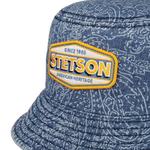 stetson-paisley-logo-bucket-hat-baumwollhut-packable-damen-und-herren image 8