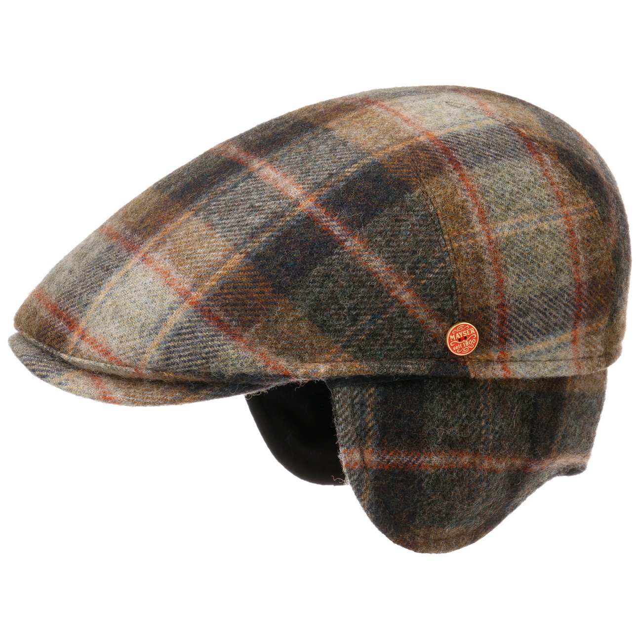 mayser-sidney-plus-british-lambswool-flatcap-herren-schieberm-tze-karo image 7