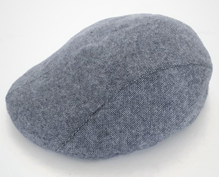 hemley-schieberm-tze-mittelblau-meliert-gr-e-m-flat-cap-wolle image 1