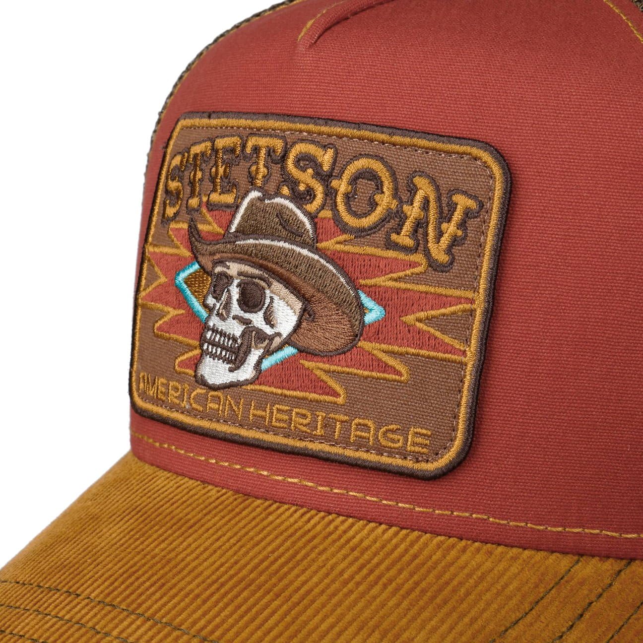 stetson-cowboy-skull-trucker-cap-baumwolle-herren-verstellbar image 6