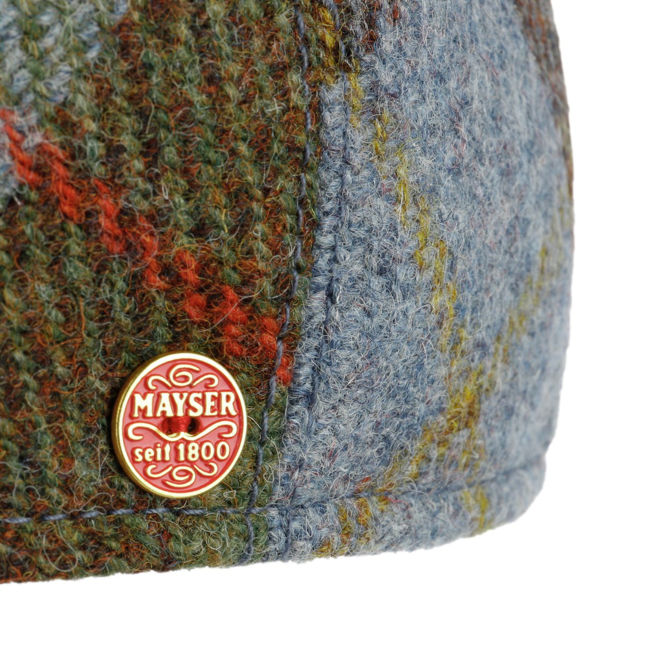 mayser-erik-harris-tweed-flatcap-karo-flatcap-schurwolle image 5