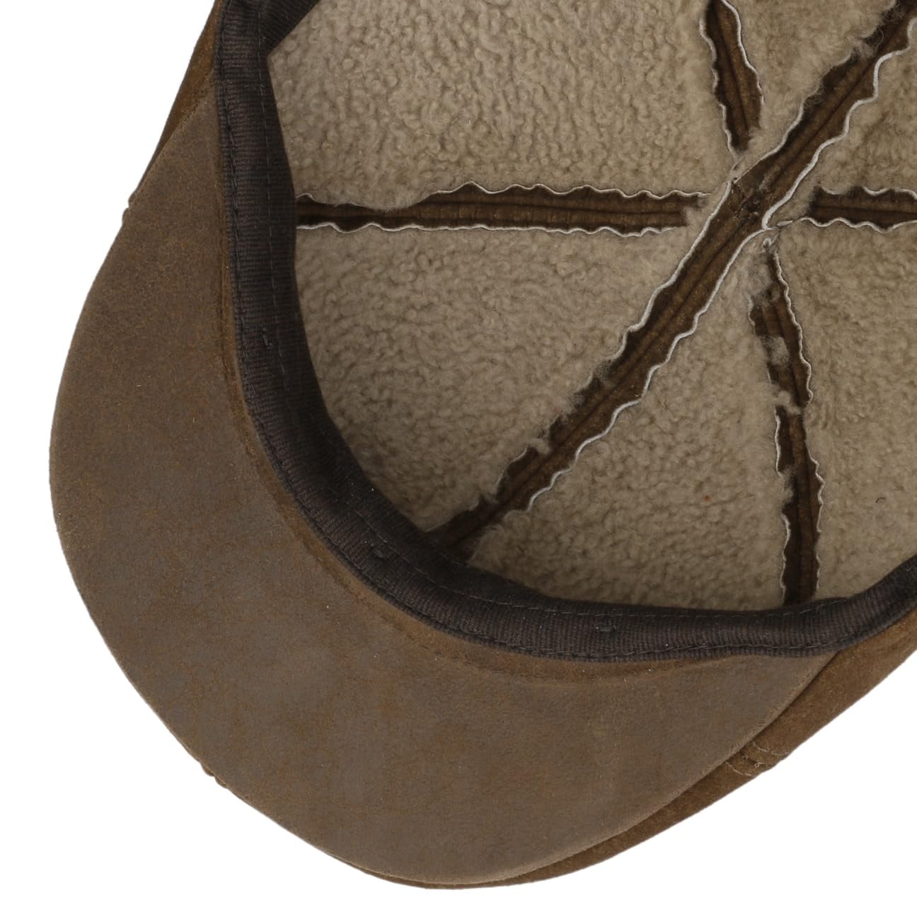 stetson-texas-lambskin-flatcap-ledercap-lammleder-meliert image 4