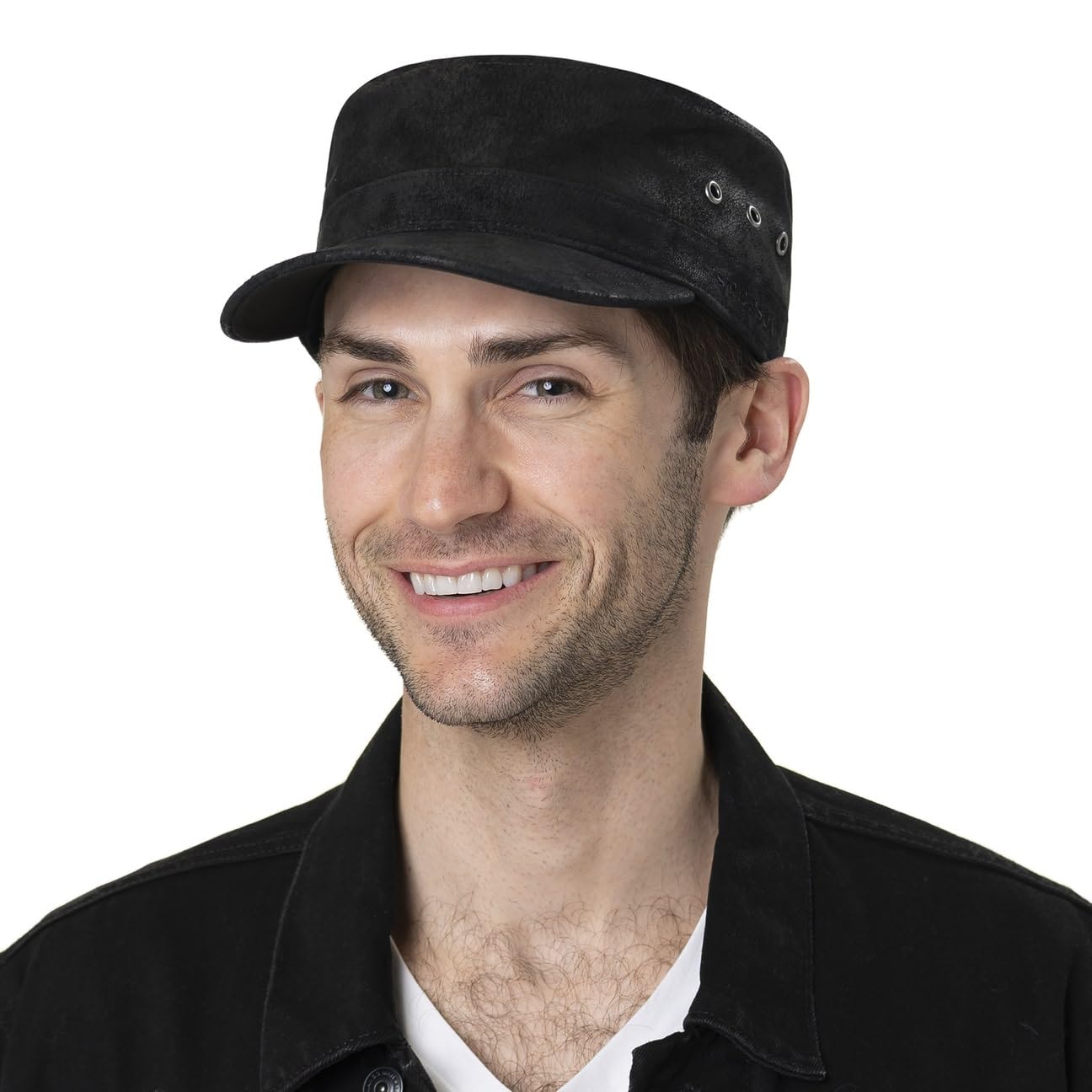 stetson-raymore-pigskin-army-cap-military-echt-schweinsleder-verstellbar image 3