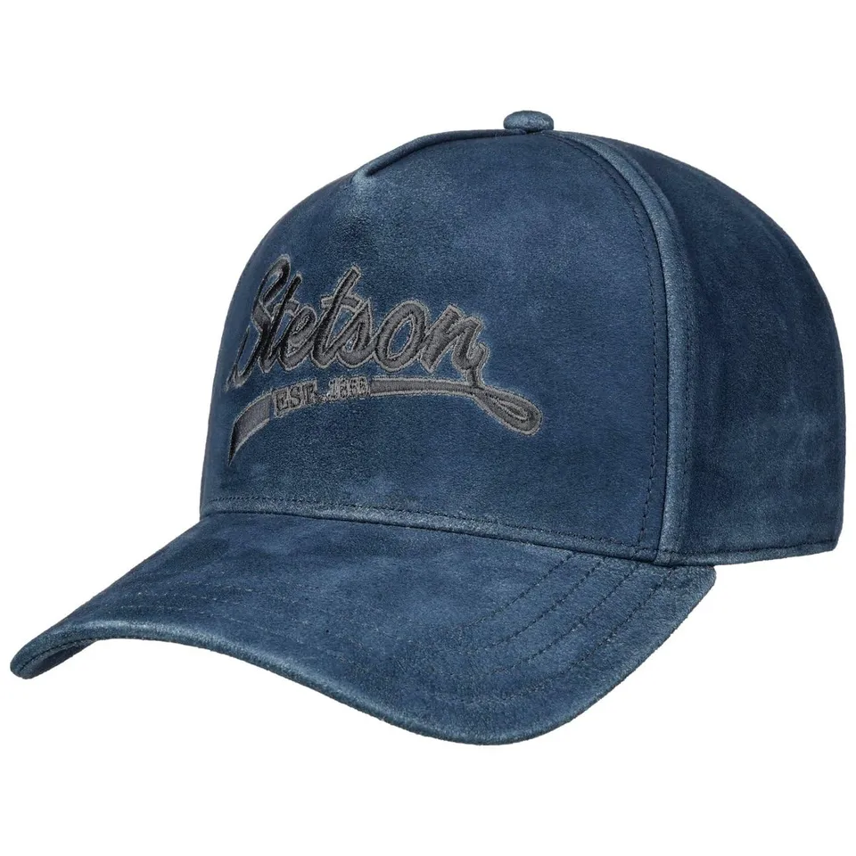 stetson-vintage-denim-blue-truckercap-leder-strapback-unisex image 1