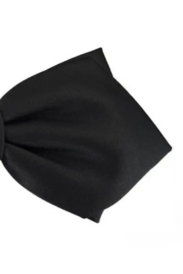 ascot-schleife-uni-satin-spitz-schwarz-fliege-form-napoli-6-cm image 1