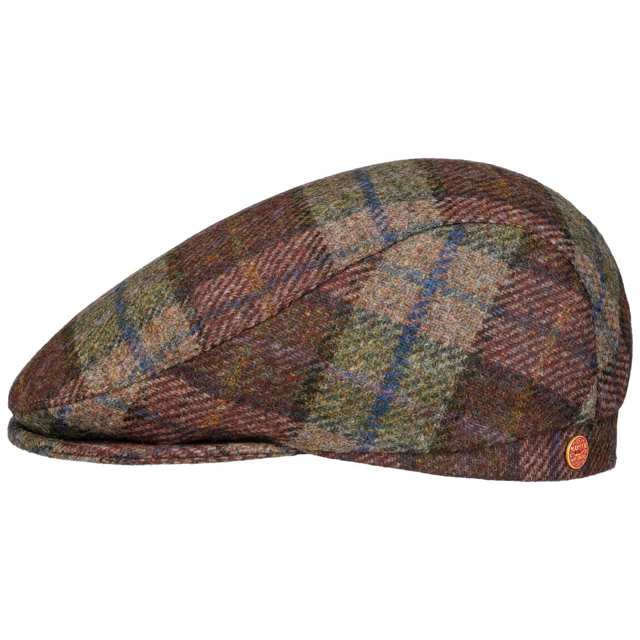 mayser-frankie-soft-shetland-flatcap-karierte-schieberm-tze-aus-reiner-schurwoll image 2
