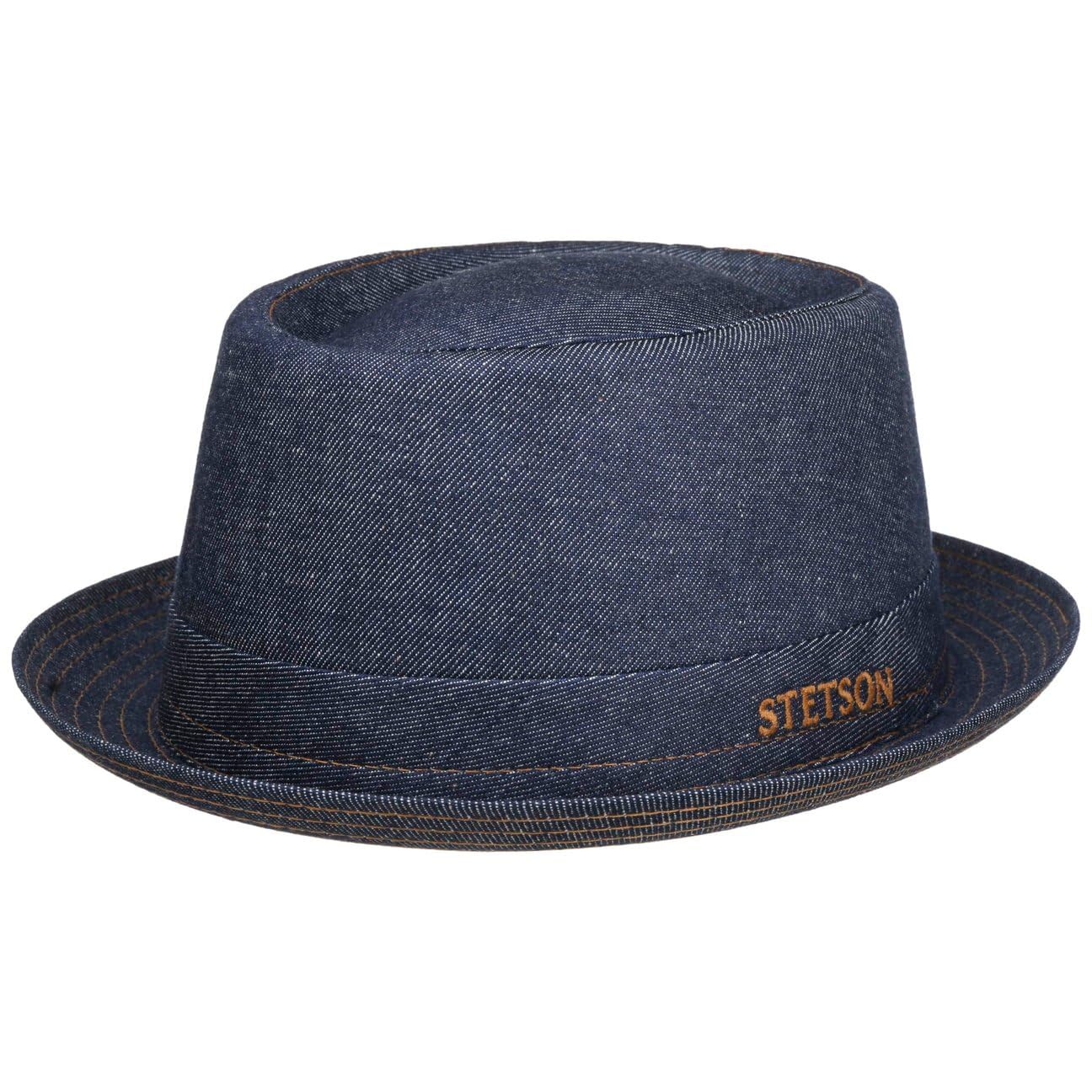 stetson-danvick-denim-pork-pie-hut-unisex-made-in-italy-sommerhut image 1