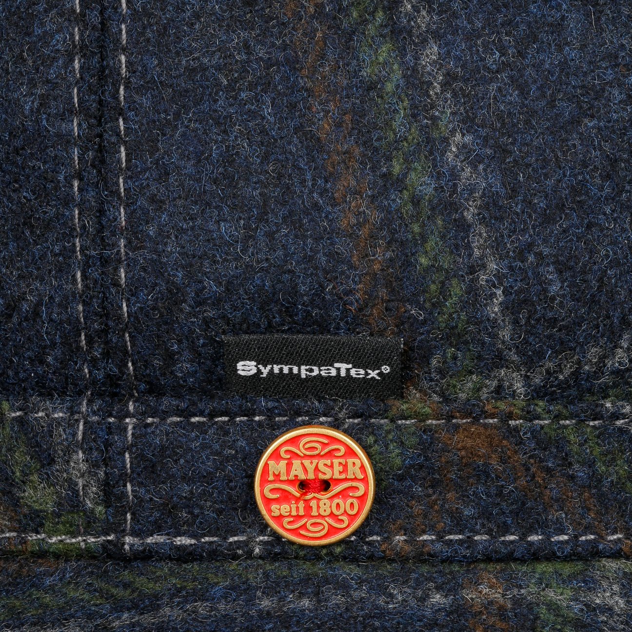 mayser-stuart-blue-sympatex-hut-mit-ohrenschutz-karo-wollhut image 6