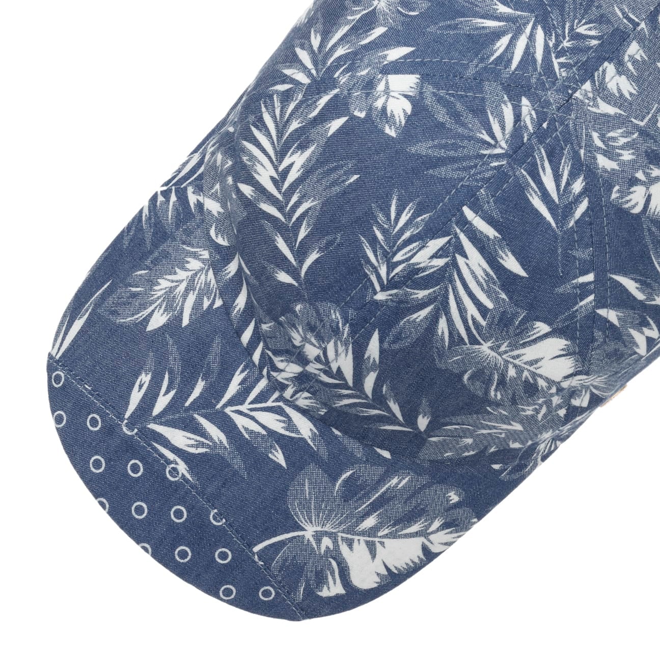 mayser-flower-cap-baseballkappe-jeansblau-mit-bl-tterdruck image 5