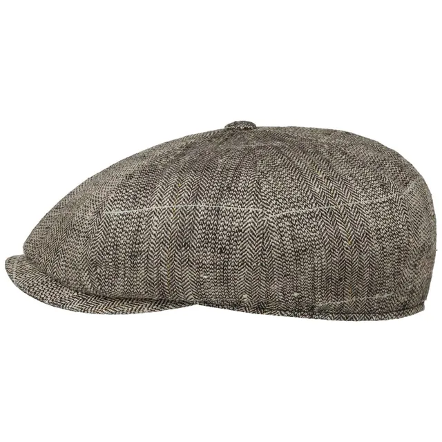 stetson-coverton-flatcap-herringbone-herren-schirmm-tze-aus-seide-leinen-made-in image 1