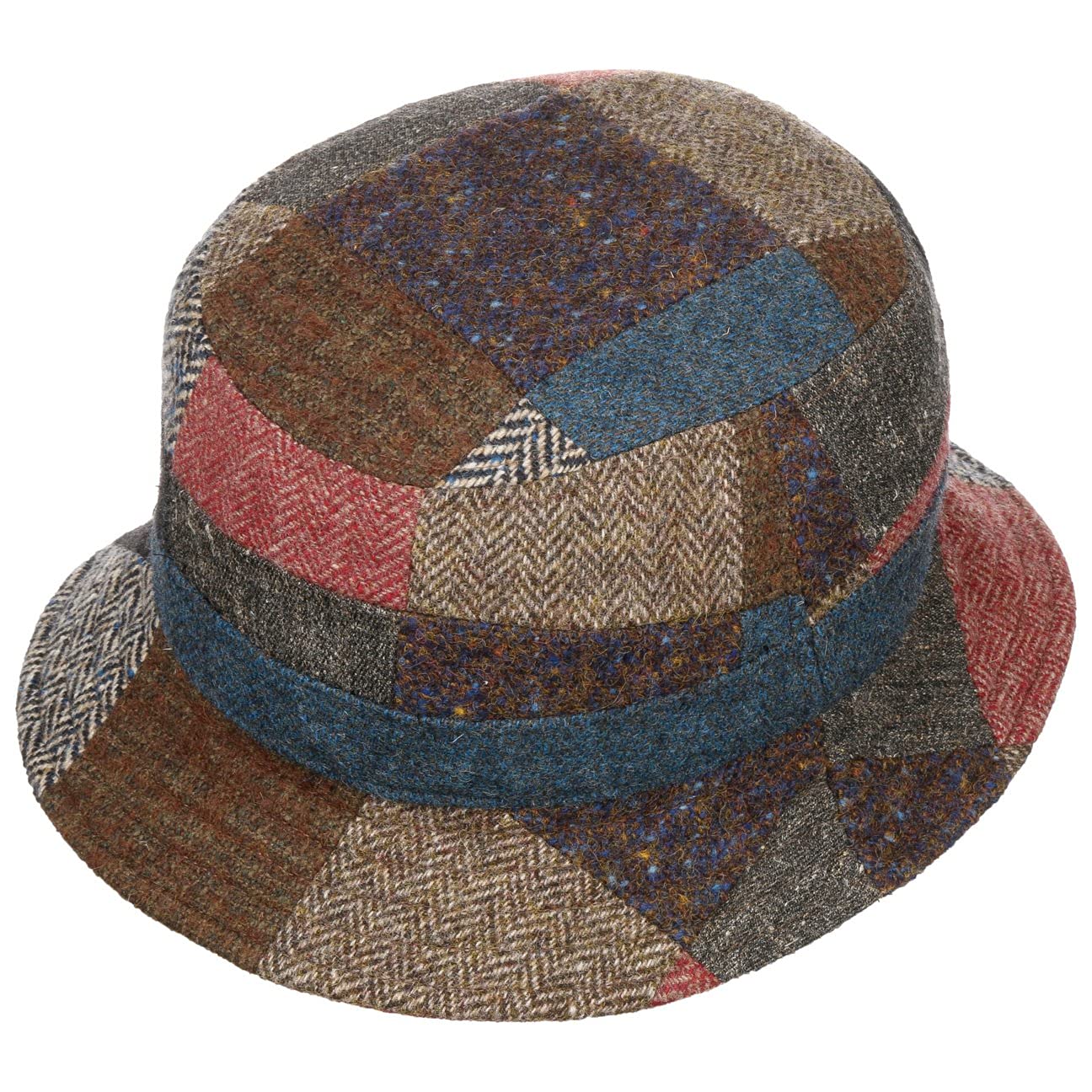 stetson-patchwork-bucket-fischerhut-s-54-55-cm-braun-blau image 2