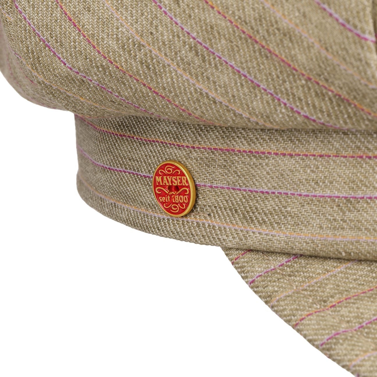 mayser-anja-stripes-leinen-ballonm-tze-damen-baker-boy image 4