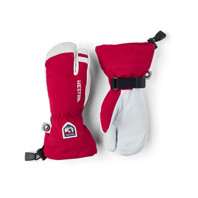 hestra-army-leather-heli-ski-jr-3-finger-kinder-skihandschuhe image 1