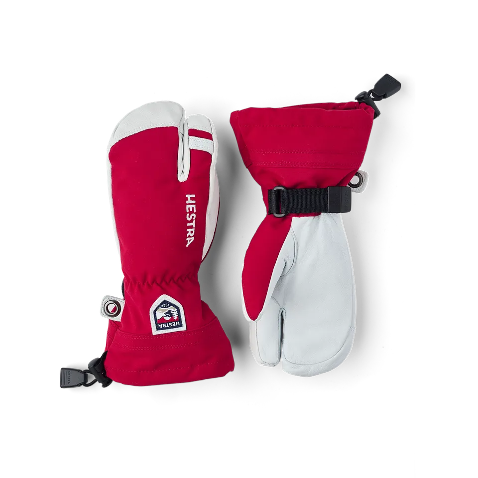 hestra-army-leather-heli-ski-jr-3-finger-kinder-skihandschuhe image 1