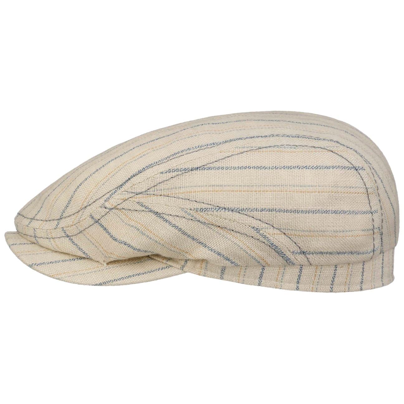 stetson-ledford-driver-flatcap-gestreift-baumwolle-leinen image 1