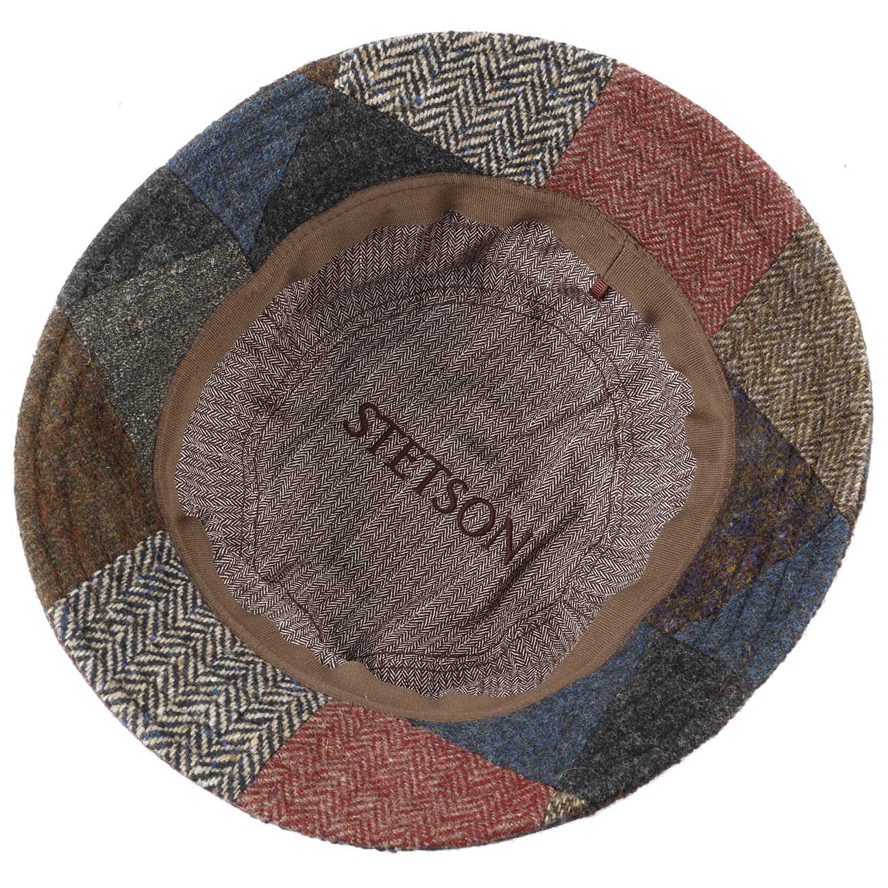 stetson-patchwork-bucket-fischerhut-s-54-55-cm-braun-blau image 3