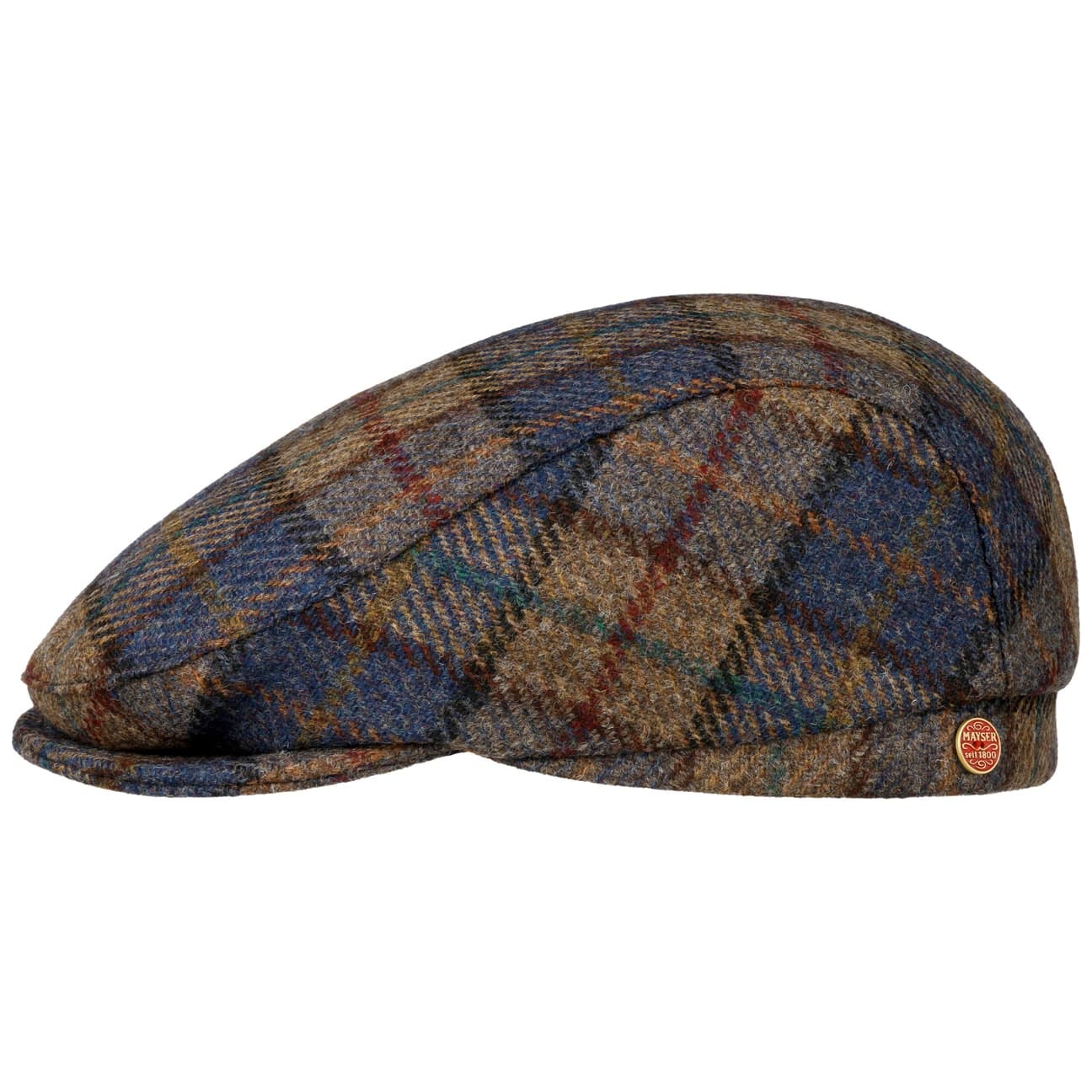 mayser-frankie-soft-check-shetland-flatcap-schurwolle image 2