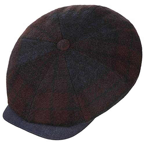 stetson-hatteras-denim-edge-flatcap-herren-braun-blau-59-cm image 8