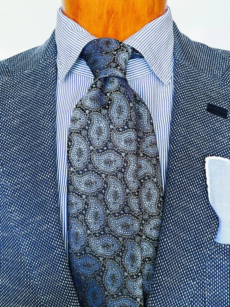 hemley-krawatte-seide-paisley-blau-schilfgr-n-hellblau image 1