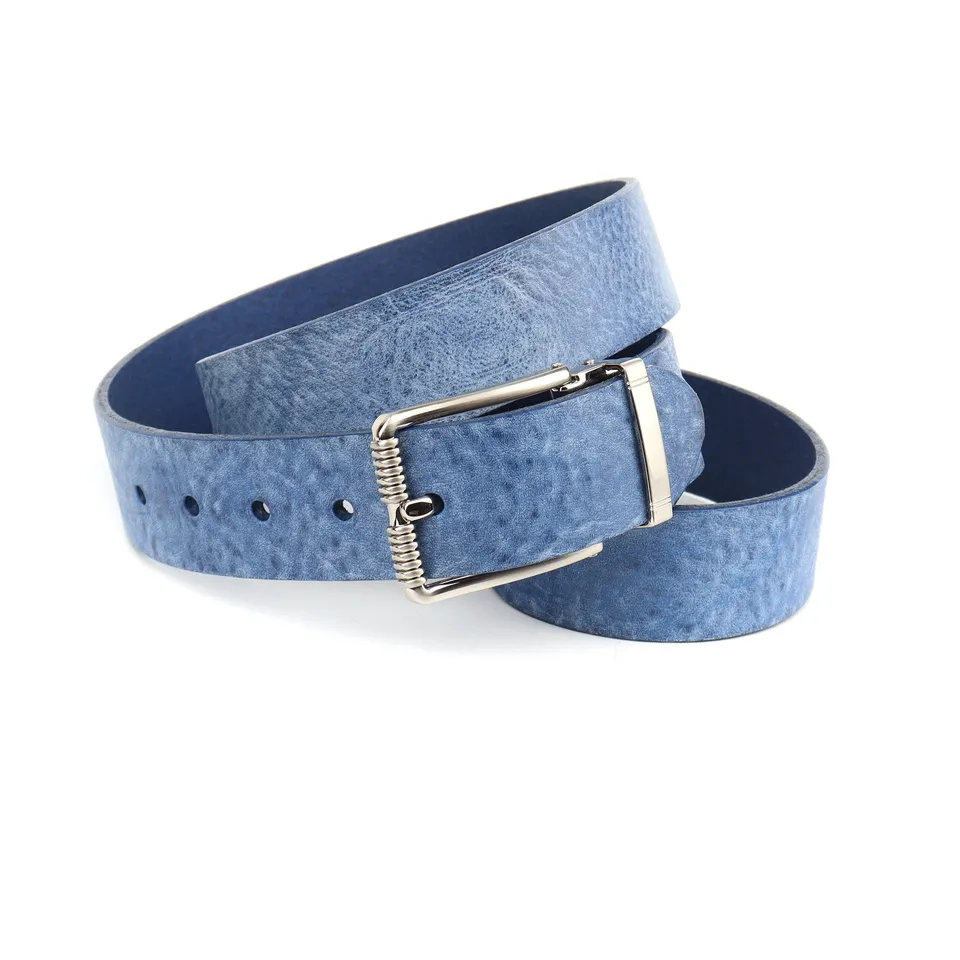anthoni-crown-herren-volllederg-rtel-2p4880-jeansblau-3-8-cm-mit-silberner-klemm image 1