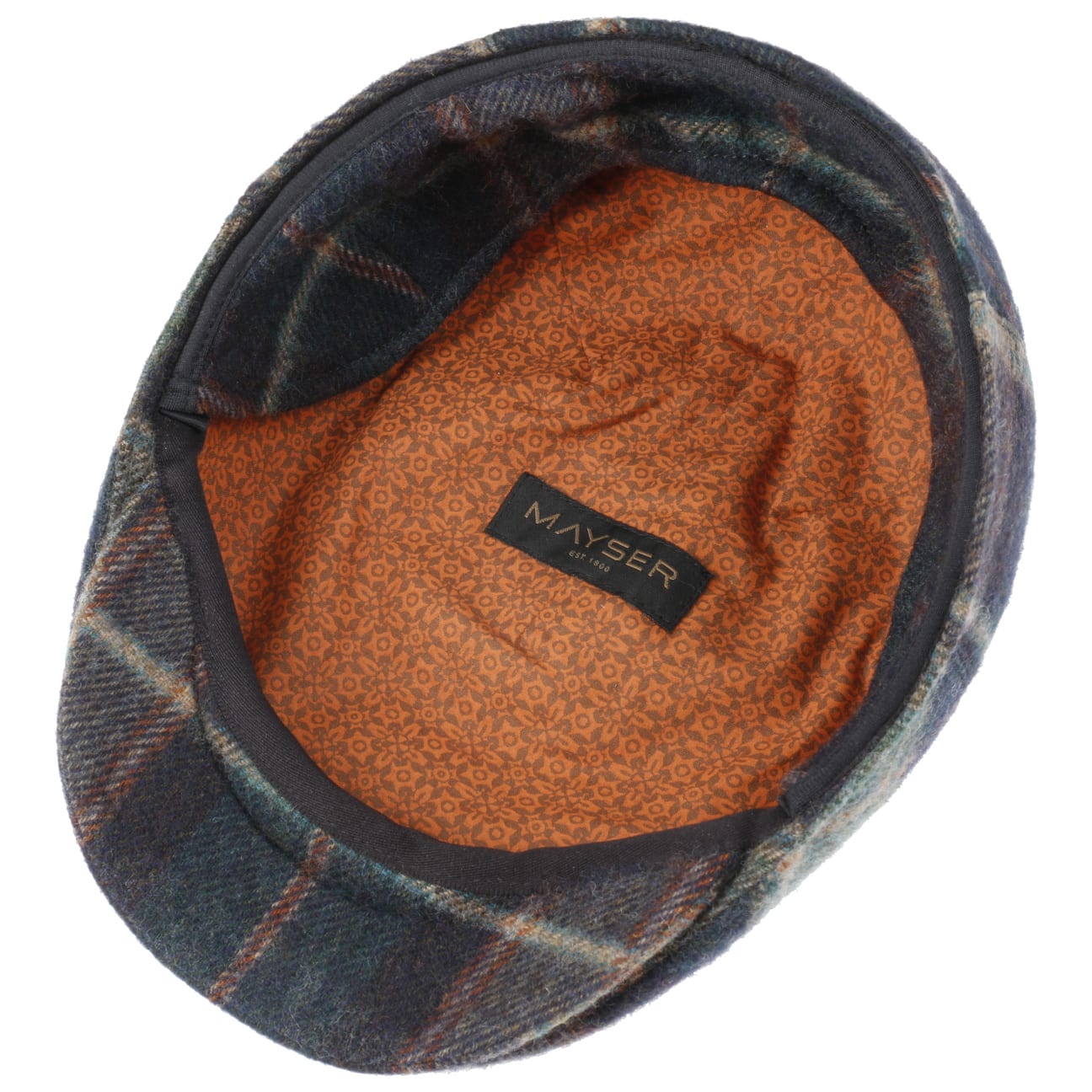 mayser-sidney-plus-british-lambswool-flatcap-herren-schieberm-tze-karo image 4