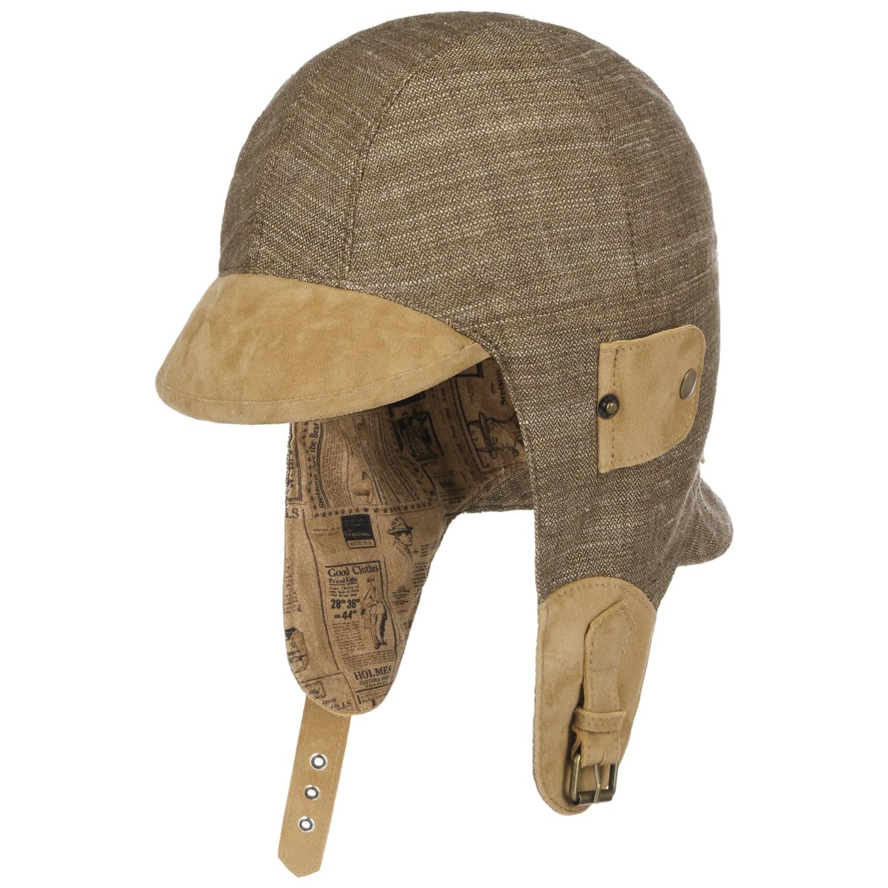 stetson-convertible-fliegerm-tze-unisex-herringbone-leinen-seide-baumwolle-made- image 6