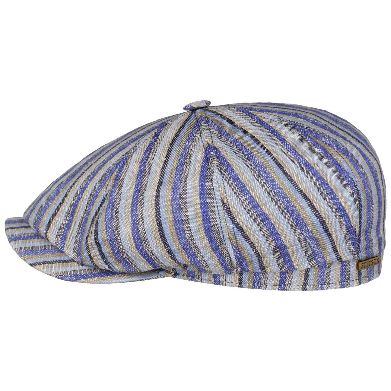 stetson-hatteras-flatcap-schirmm-tze-gestreift-aus-leinen-made-in-eu image 1