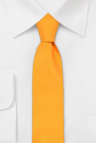 ascot-krawatte-uni-strukturiert-hellorange-seidenkrawatte-7-5-x-150-cm image 1