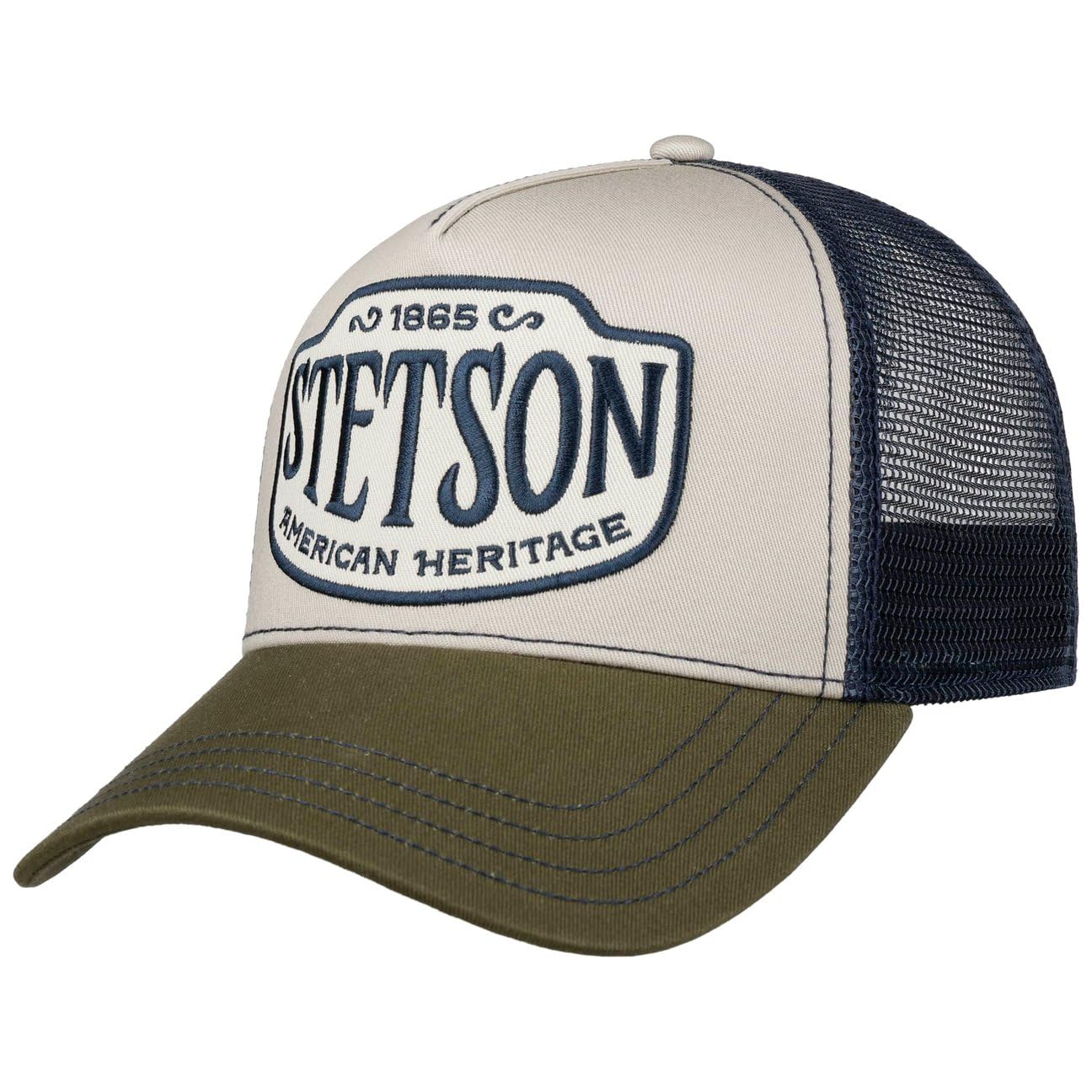stetson-american-heritage-1865-truckercap-herren-chino-twill-snapback image 1