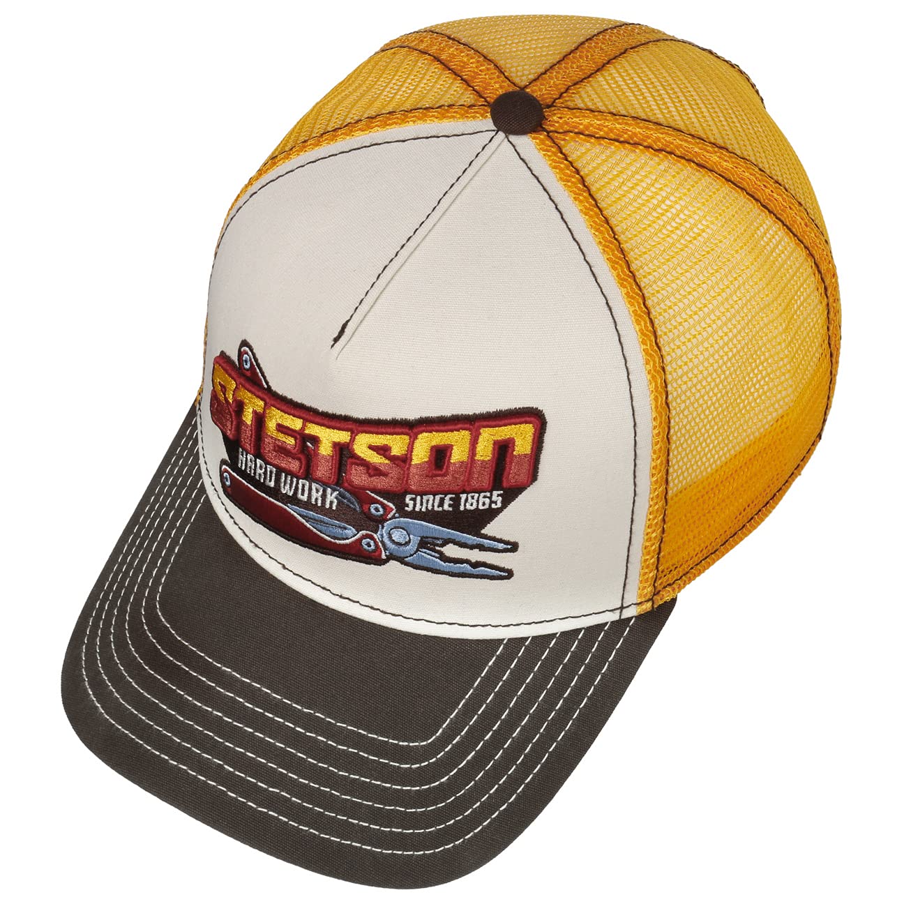 stetson-hard-work-trucker-cap-herren-baumwolle-mesh-curved-brim image 3