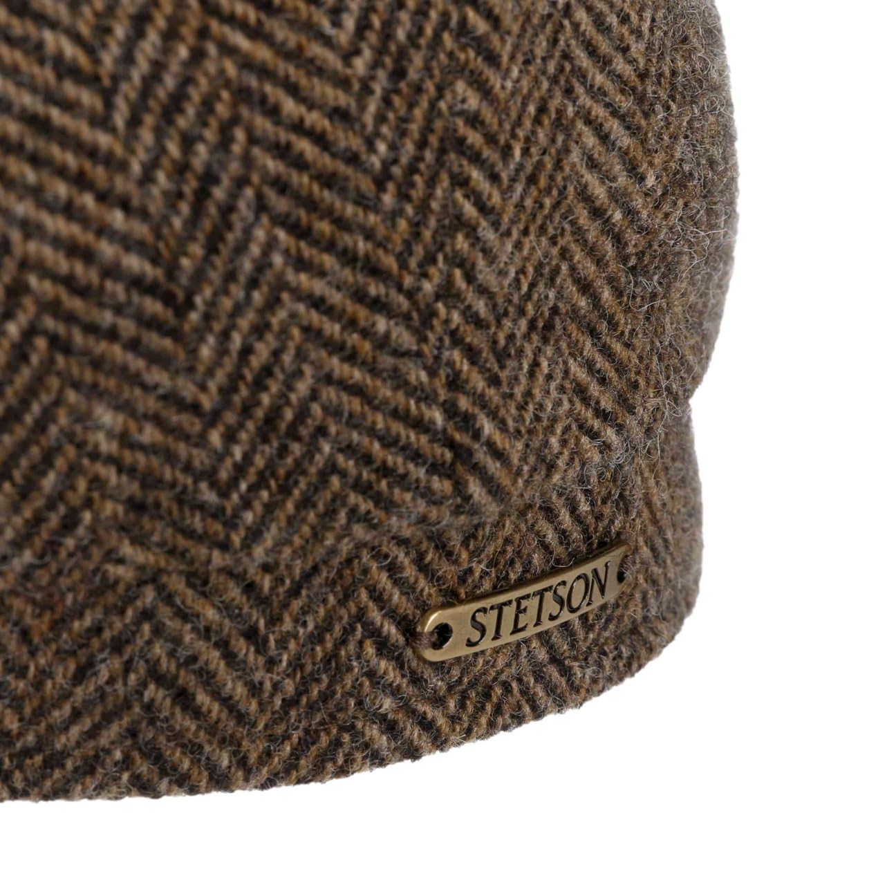 stetson-hatteras-classic-ear-flaps-flatcap-herren-braun-schwarz-fischgr-t-wollca image 6