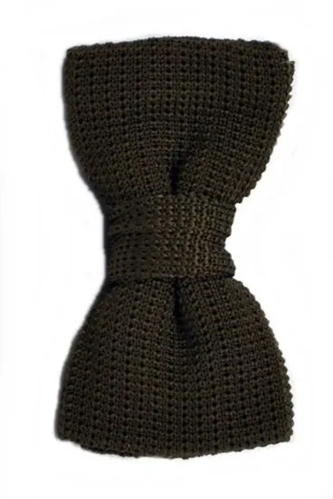 hemley-strickschleife-seide-uni-braun image 1