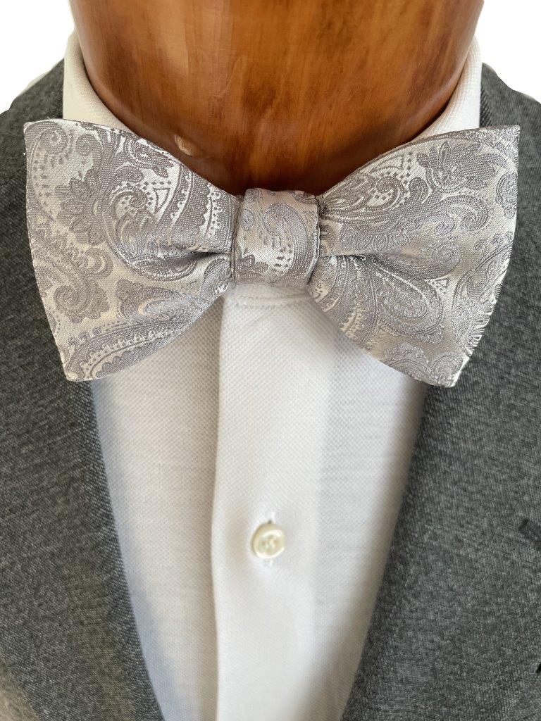 hemley-schleife-seide-festlich-paisley-silber image 1