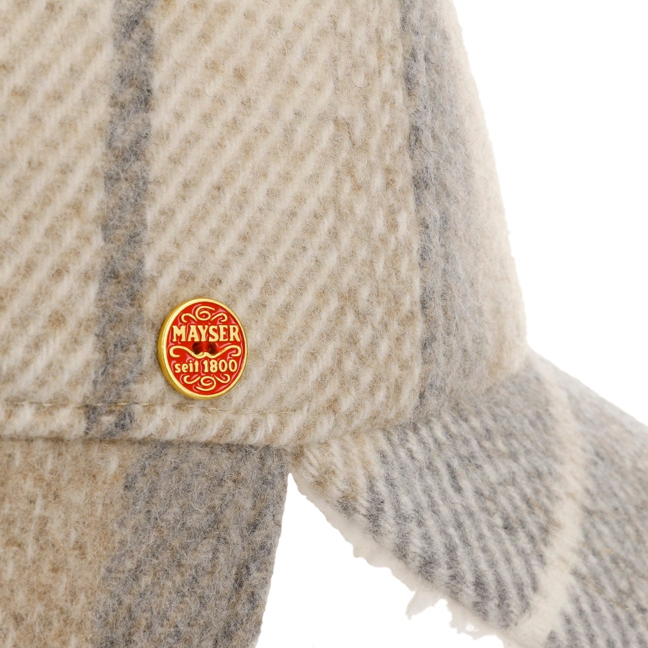 mayser-taja-check-cap-mit-ohrenklappen-6-teilige-baseballcap-karo-wolle image 7