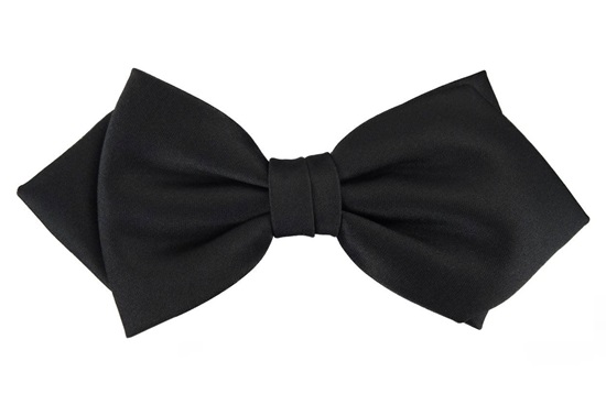 ascot-schleife-uni-satin-schwarz-seide-form-napoli-verstellbar image 1