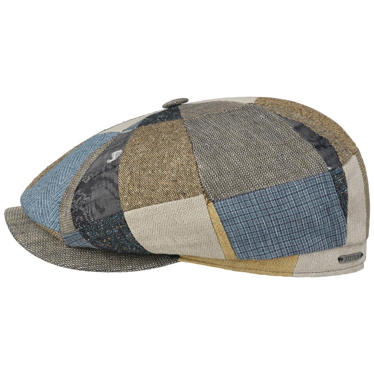 stetson-hatteras-fresh-patchwork-flatcap-leinen-seide image 1
