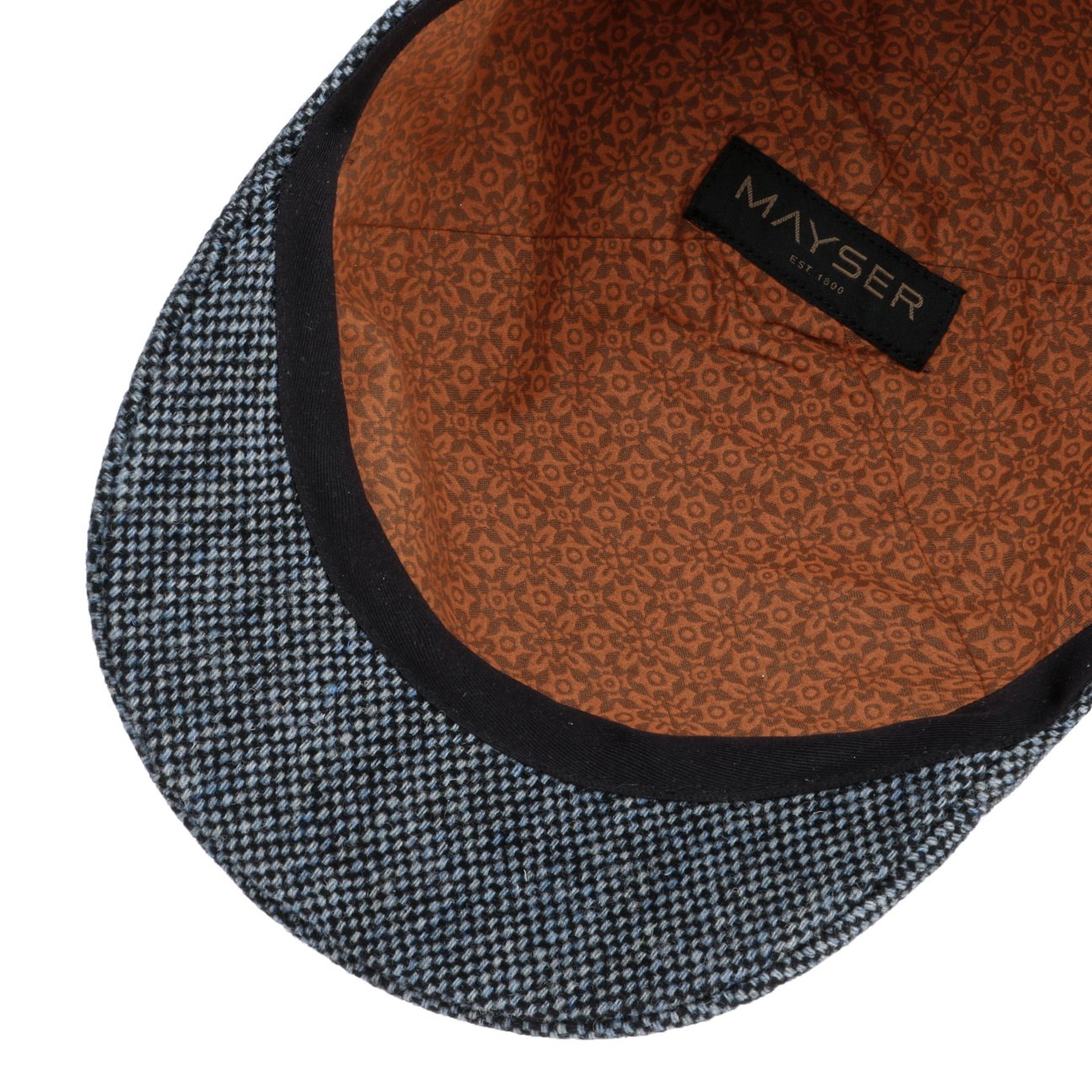 mayser-classic-tweed-flatcap-woll-flatcap-mit-baumwollfutter image 8