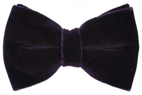 ascot-schleife-samt-uni-lila-vorgebundene-fliege-8-cm image 1