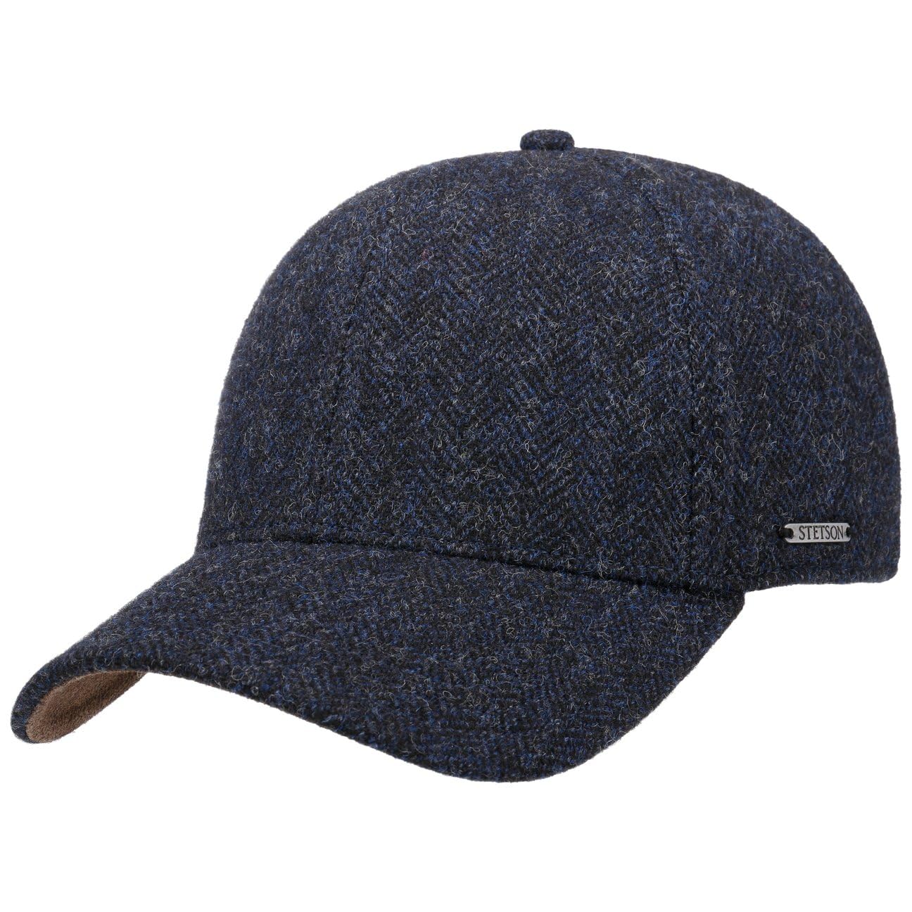 stetson-plano-wool-cap-herren-baseballcap-herringbone-mit-leder-schirmunterseite image 8